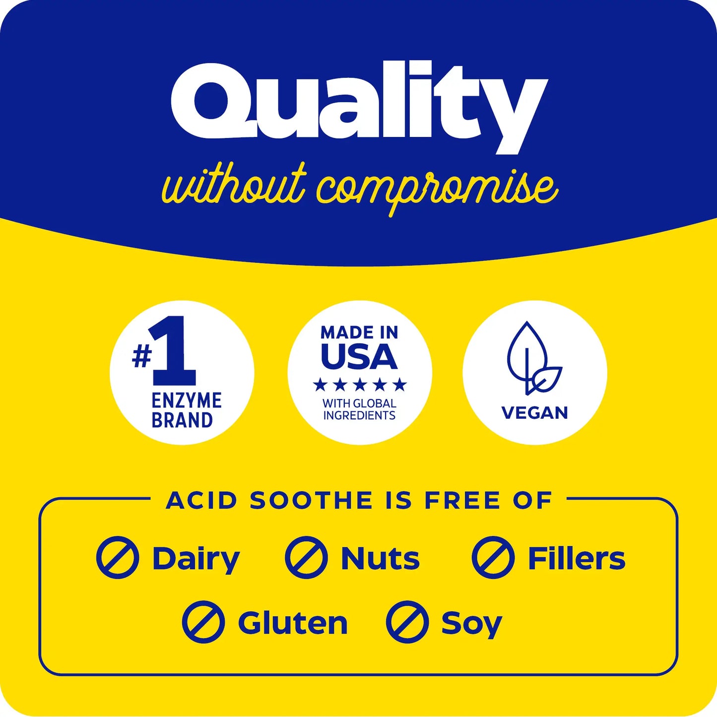 quality without compromise with acid soothe chewable