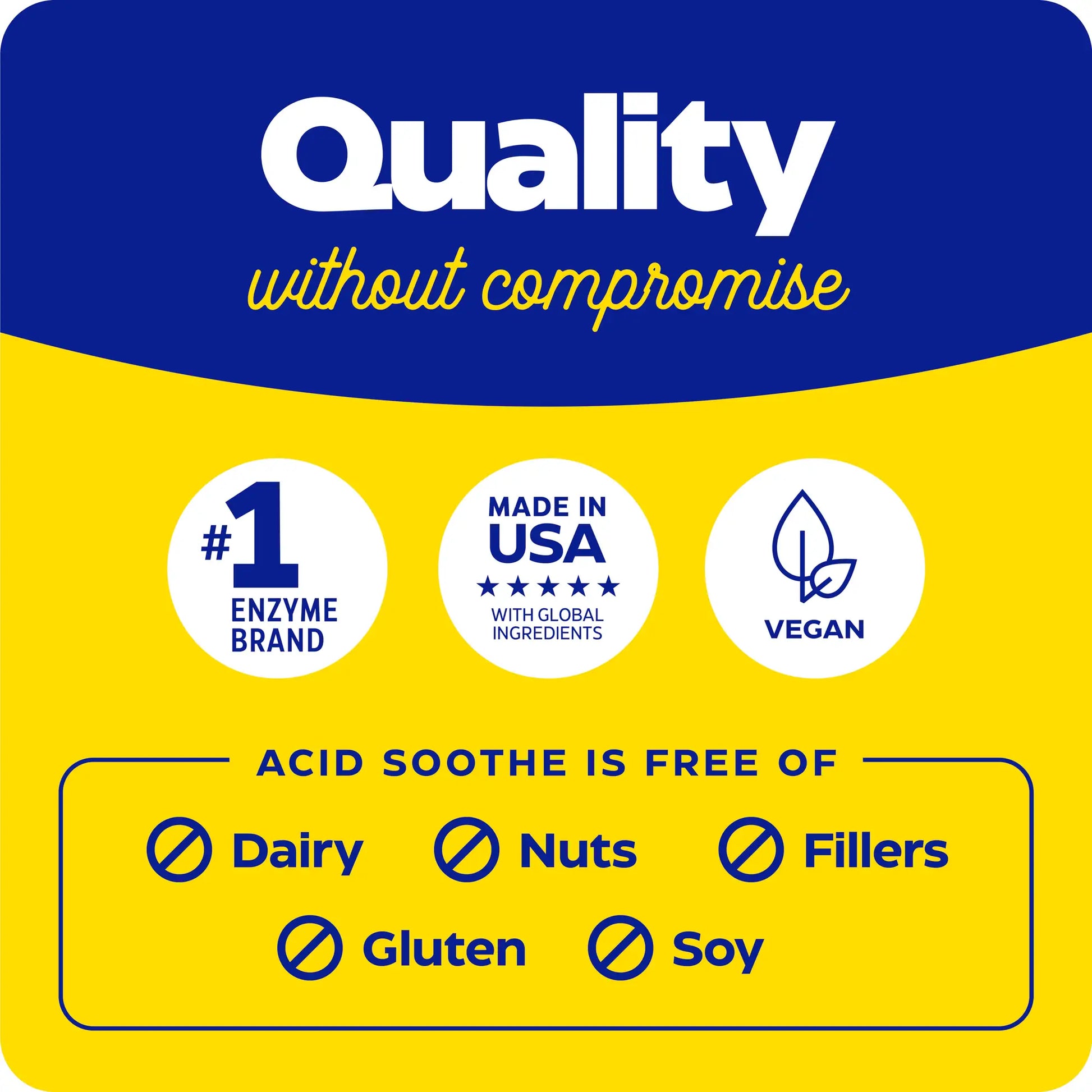 quality without compromise with acid soothe