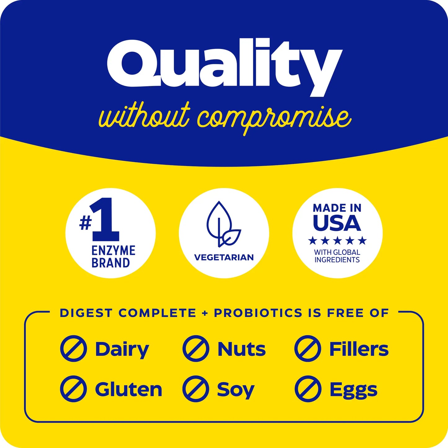 quality without compromise with digest complete probiotics