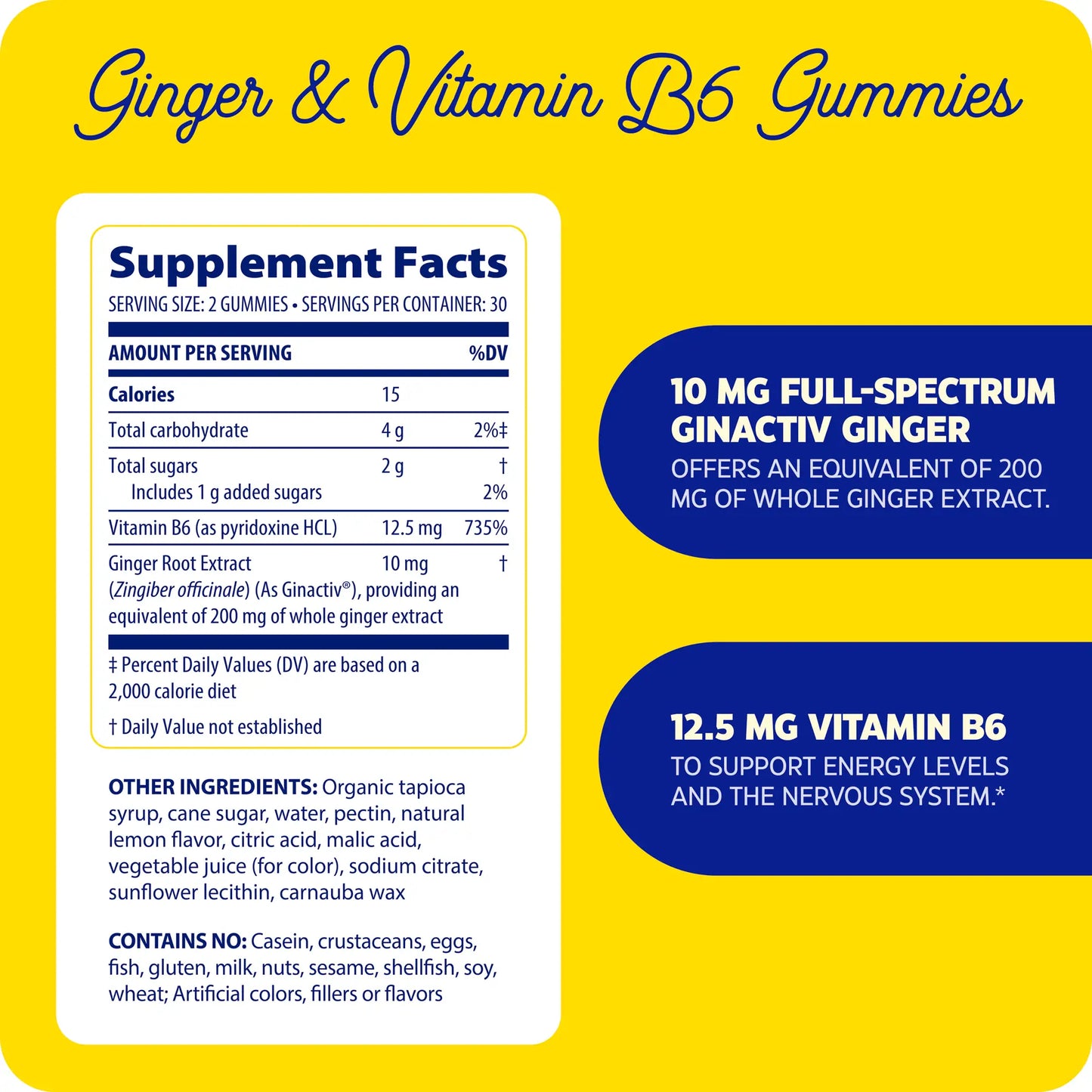 Ginger & Vitamin B6 Gummies