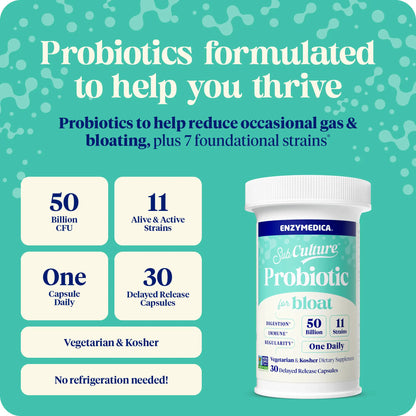 Subculture Probiotics for Bloat